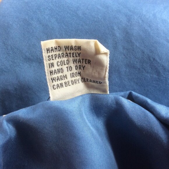 Protest Vintage Sky Blue 100% Silk Oversized 90s Mens Festival Shirt Size Medium - Picture 4 of 4